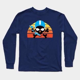 Retro Swim Skull 2 Long Sleeve T-Shirt